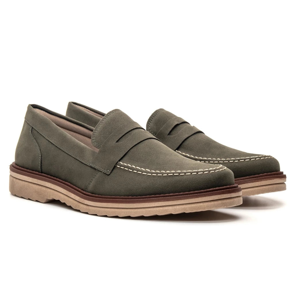 Loafer mocassim Oxford Em Couro Camurça Legitimo
