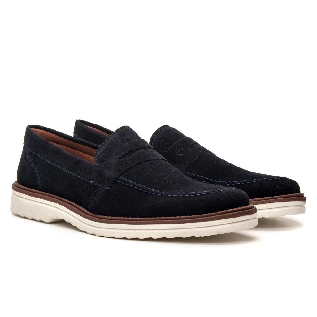 Loafer mocassim Oxford Em Couro Camurça Legitimo