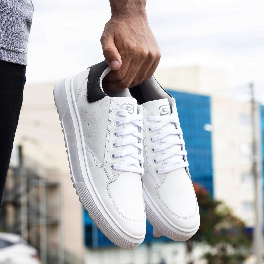 Tenis Masculino Casual em Couro Eco
