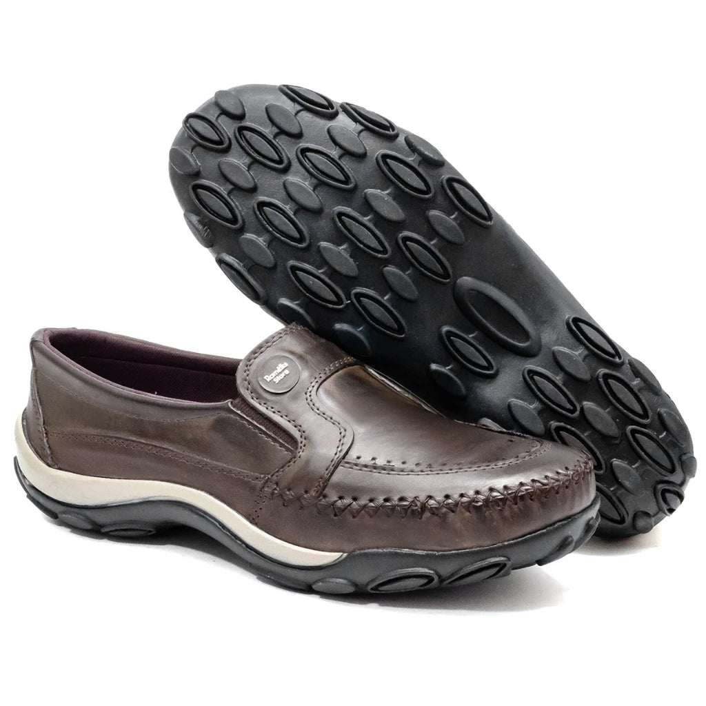 Sapatilha Mocassim Masculina todo em Couro Legítimo Havana