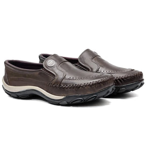 Sapatilha Mocassim Masculina todo em Couro Legítimo Havana