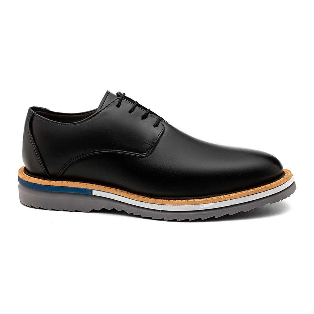 Sapato Casual Derby Tratorado Comfort Classic