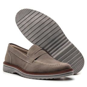 Loafer mocassim Oxford Em Couro Camurça Legitimo