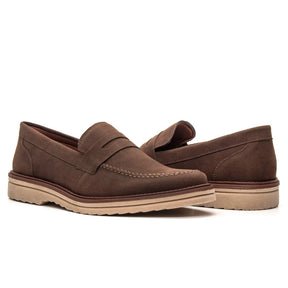Loafer mocassim Oxford Em Couro Camurça Legitimo