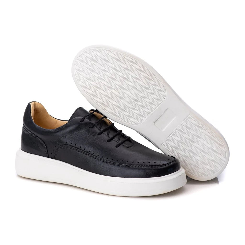 Tênis Sapatênis Casual Masculino Couro Comfort