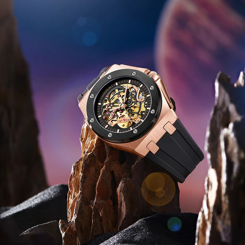 Reloj esqueleto de roble 