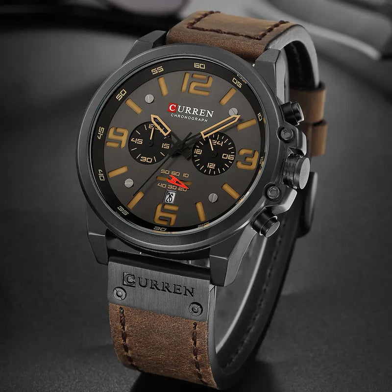 Men's Leather Watch - Doc