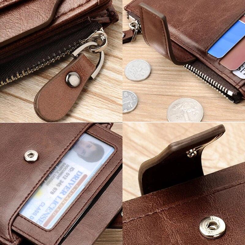 Cartera de cuero genuino para hombre Dylan